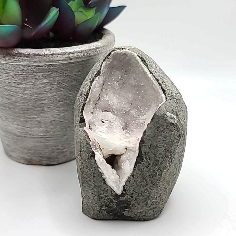 CLEARANCE Apophyllite Druzy Geode Freeform Crystal E